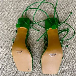Fun Green Strappy Heels